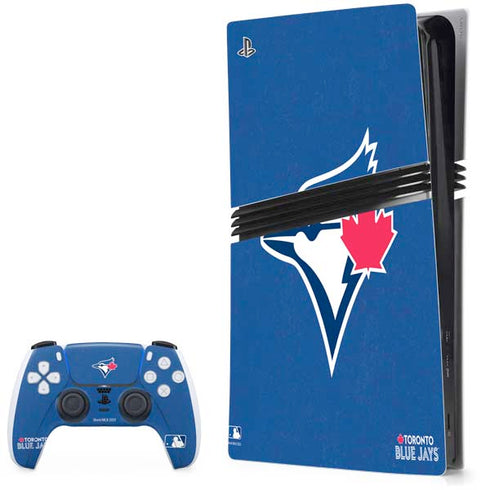 MLB Toronto Blue Jays Solid Distressed PS5 Pro Bundle Skin
